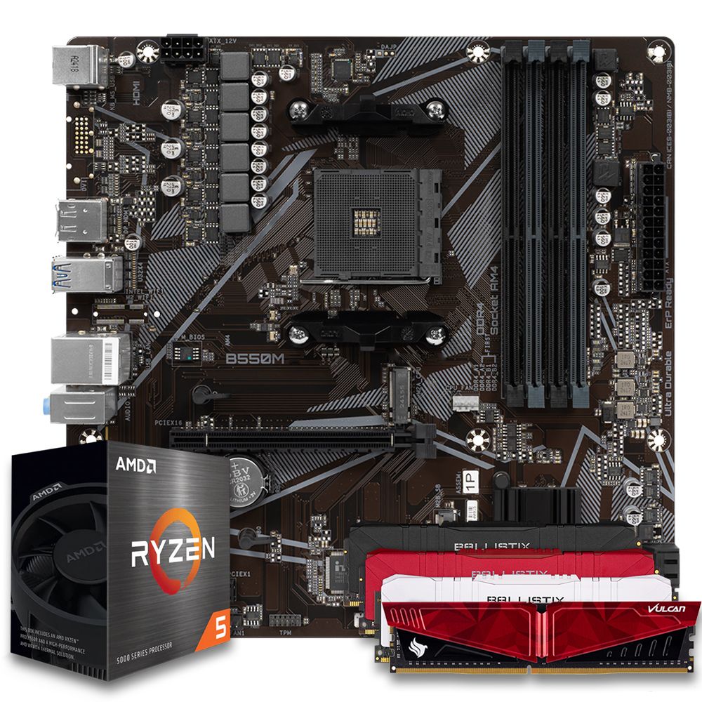 Pichau Kit upgrade, AMD Ryzen 5 5600X, B550 DDR4, 16GB