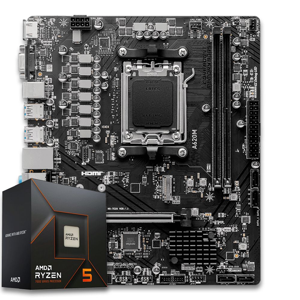 Pichau Kit upgrade, AMD Ryzen 5 7600, A620M DDR5