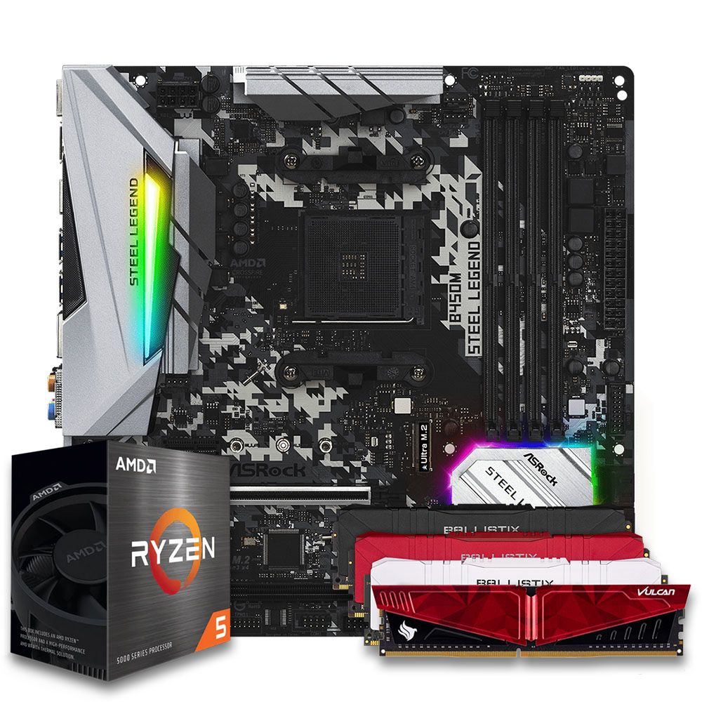 ジャンク】Ryzen 5 3600 B450 Steel Legend Placa Mãe ASRock B450
