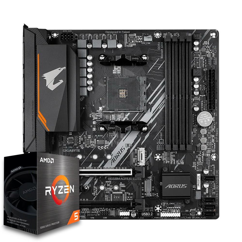 Pichau Kit upgrade, AMD Ryzen 5 5600GE, B550 Aorus Elite DDR4