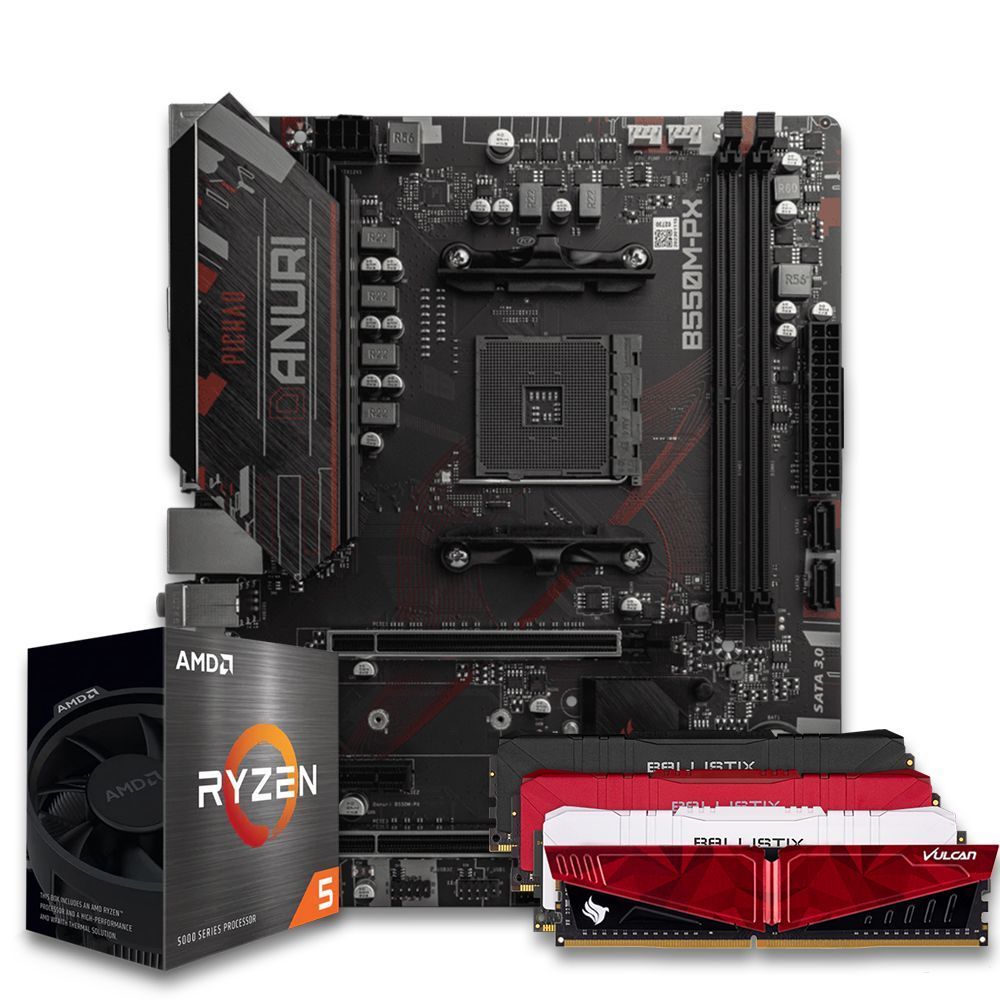 Pichau Kit Upgrade, AMD Ryzen 5 5600, B550M DDR4, 16GB DDR4, Cooler 