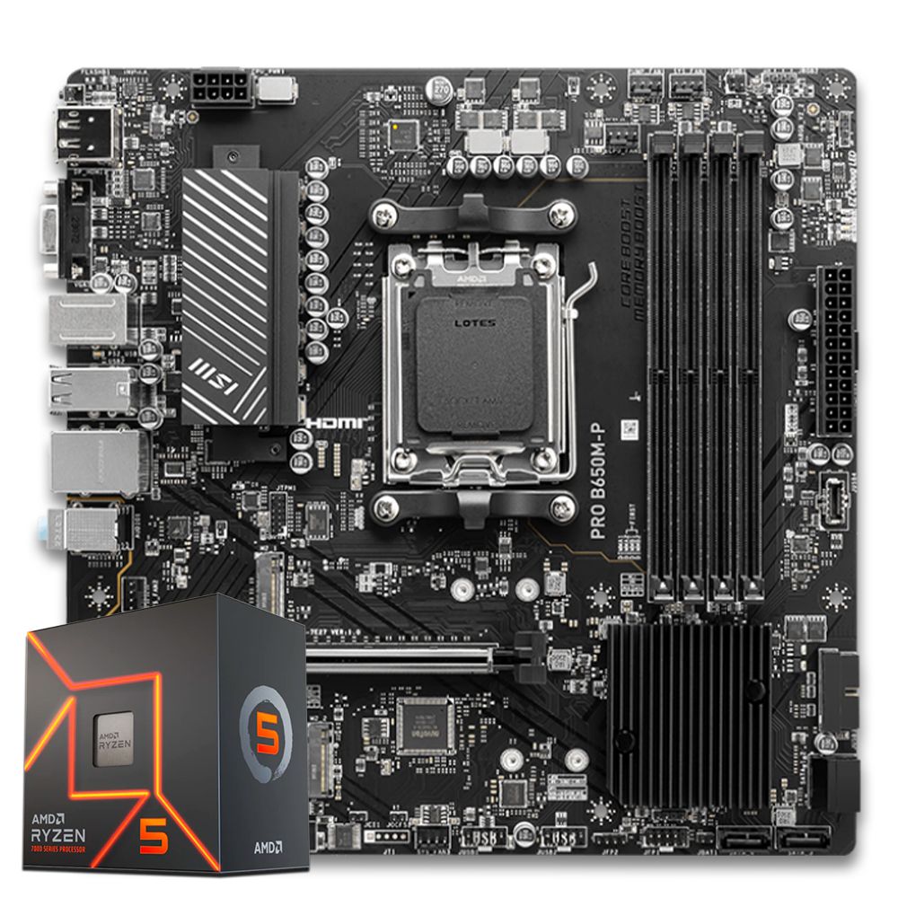 Pichau Kit upgrade, AMD Ryzen 5 7600X, B650M DDR5