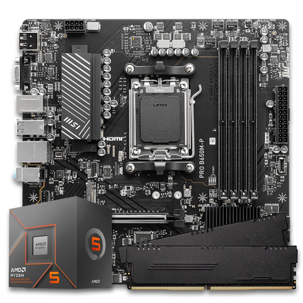 Pichau Kit upgrade, AMD Ryzen 5 8400F, B650M DDR5, 16GB