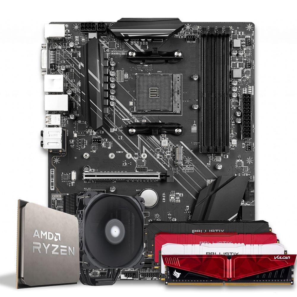 Pichau Kit upgrade, AMD Ryzen 7 5700G, X570, 8GB DDR4, Sage V2 Black Edition