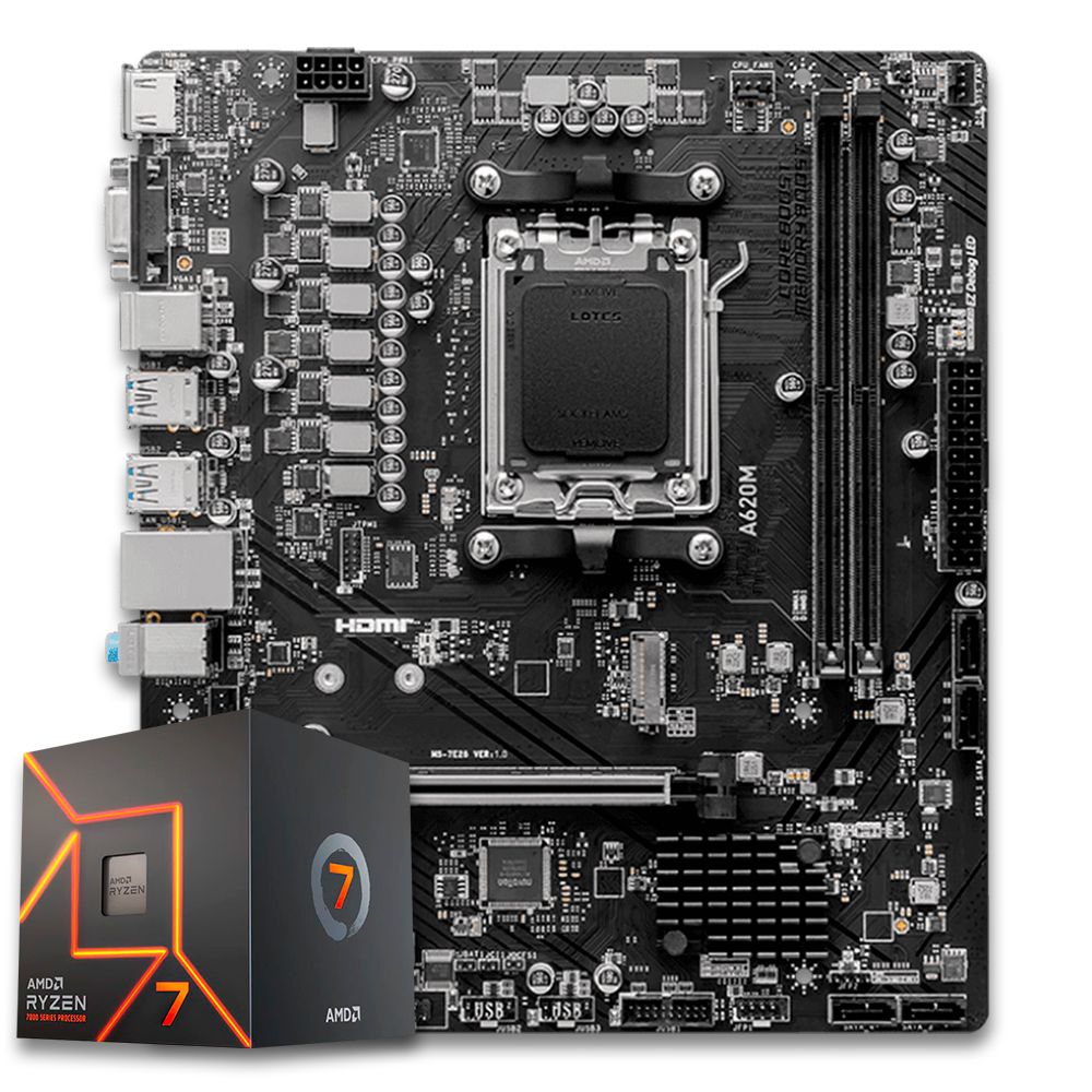 Pichau Kit upgrade, AMD Ryzen 7 8700F, A620M DDR5