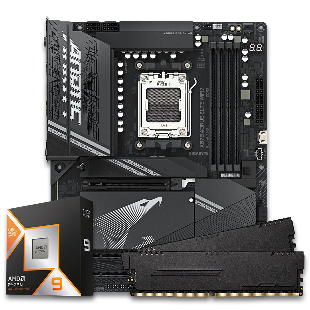 Pichau Kit Upgrade, AMD Ryzen 9 9950X3D, X870 DDR5, 16GB
