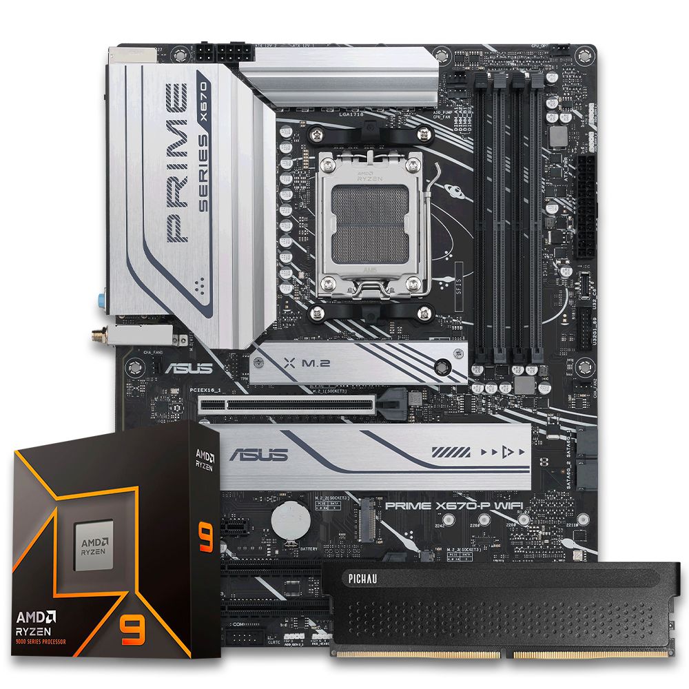 Pichau Kit Upgrade, AMD Ryzen 9 9950X, X670 DDR5, 16GB