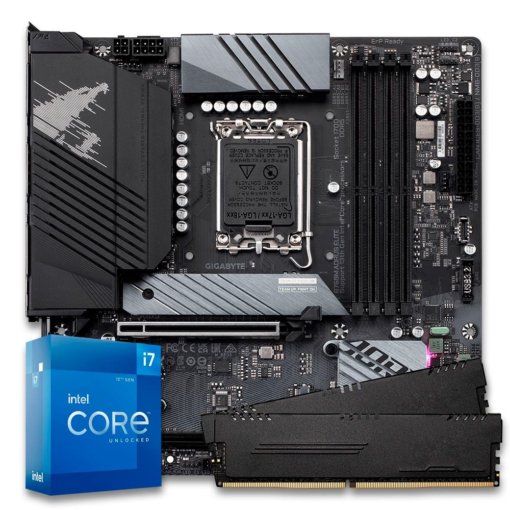 Pichau Kit upgrade, Intel i7-12700KF, B760M DDR5, 16GB