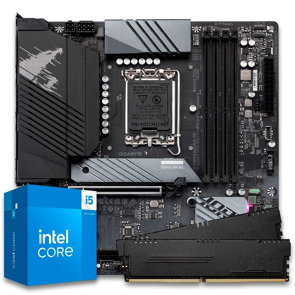 Pichau Kit upgrade, Intel i5-14600KF, B760M DDR5, 16GB