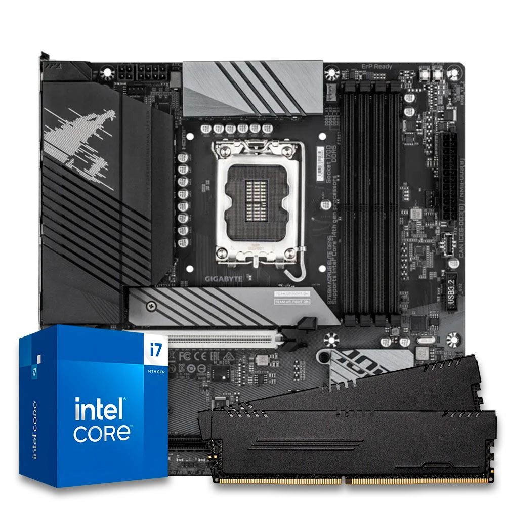 Pichau Kit upgrade, Intel i7-14700, B760M DDR5, 16GB