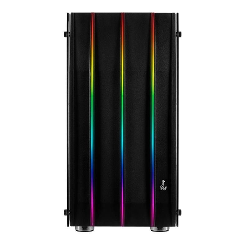 Gabinete AeroCool Klaw RGB Preto Laterais Vidro, KLAW-G-BK-V1