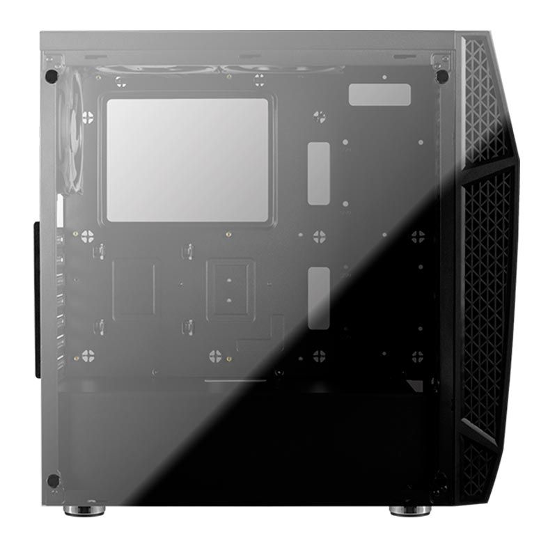 Gabinete AeroCool Klaw RGB Preto Laterais Vidro, KLAW-G-BK-V1