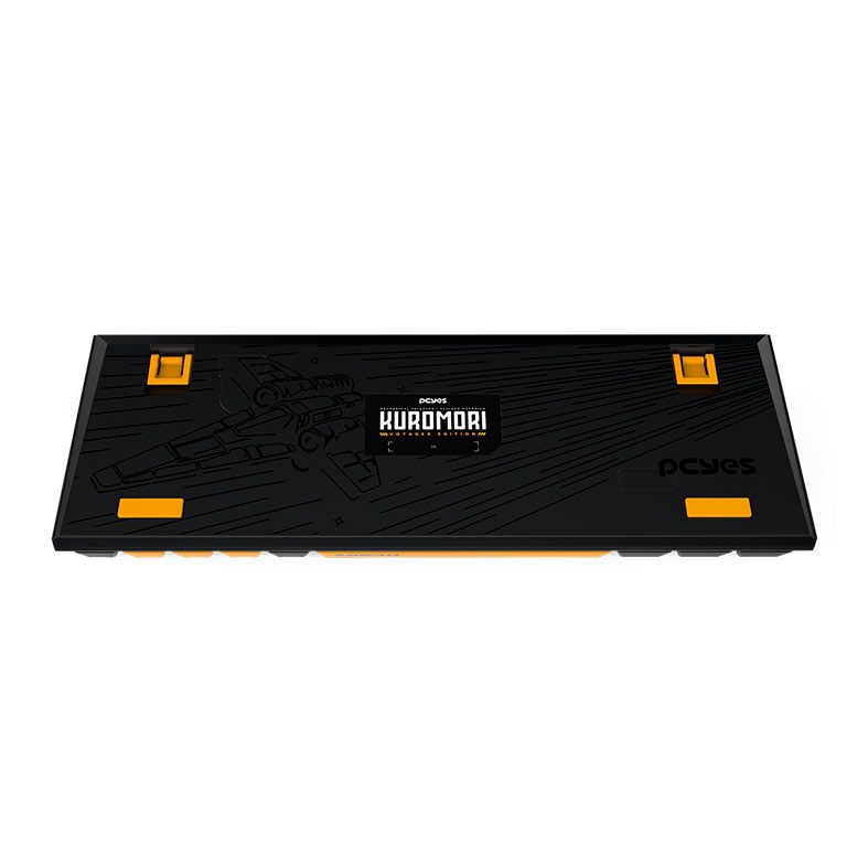 Teclado Mecanico PCYes Kuromori Voyager Edition, Led Amarelo, ABNT2, Switch Vermelho, Preto e Amarelo, KMVY60RD