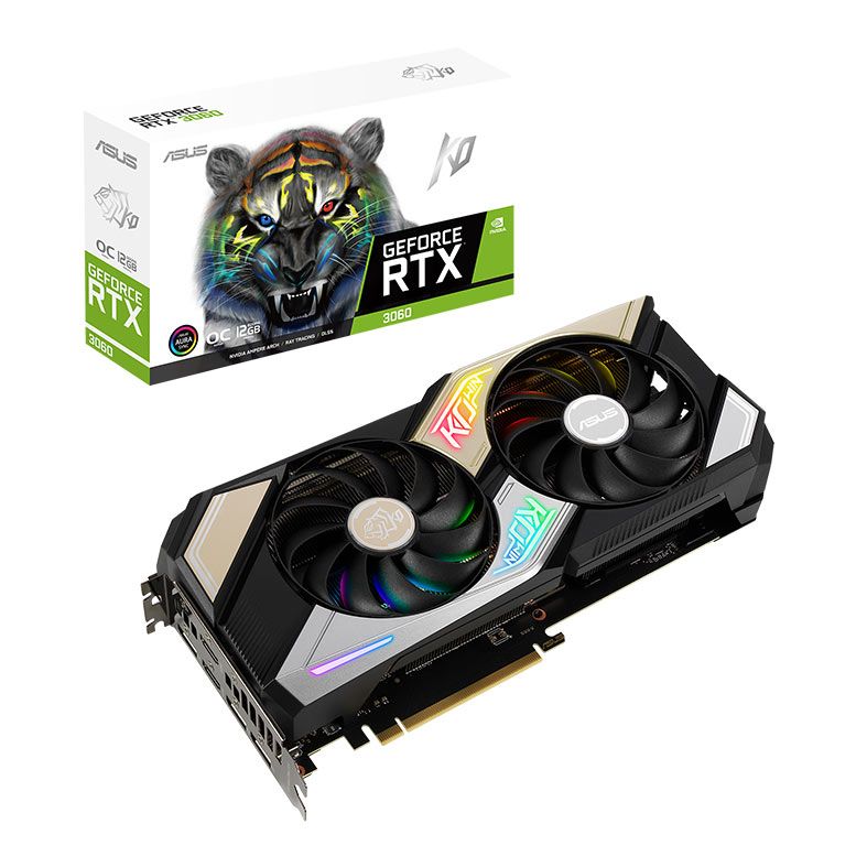 Placa de Video Asus GeForce RTX 3060 KO OC, LHR, 12GB, GDDR6, 192