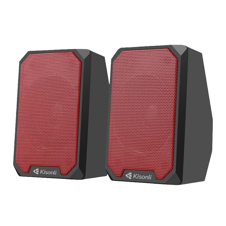 Caixa de Som Kisonli KS05, 6W, USB, Vermelha, KSL-KS05-RD