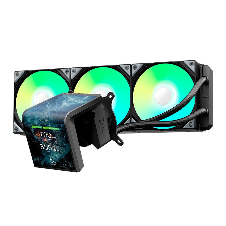 Water Cooler Tryx Panorama SE, ARGB, Display 3D AMOLED 6.5 Pol, 360mm, Preto, L-P360L-AM3M-G0K