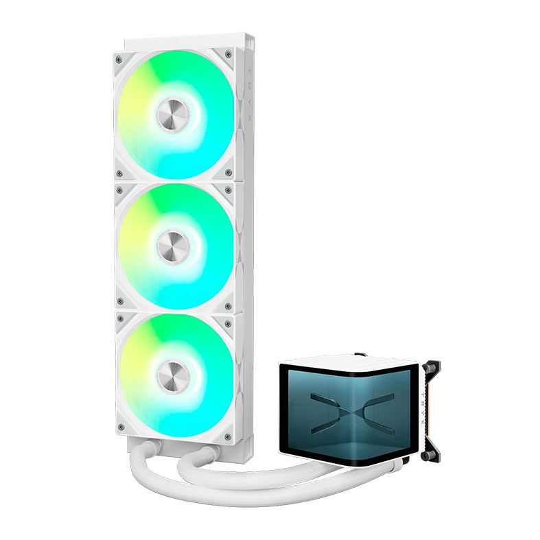 Water Cooler Tryx Panorama SE, ARGB, Display 3D AMOLED 6.7 Pol, 360mm, Branco, L-P360L-AM3M-G0W
