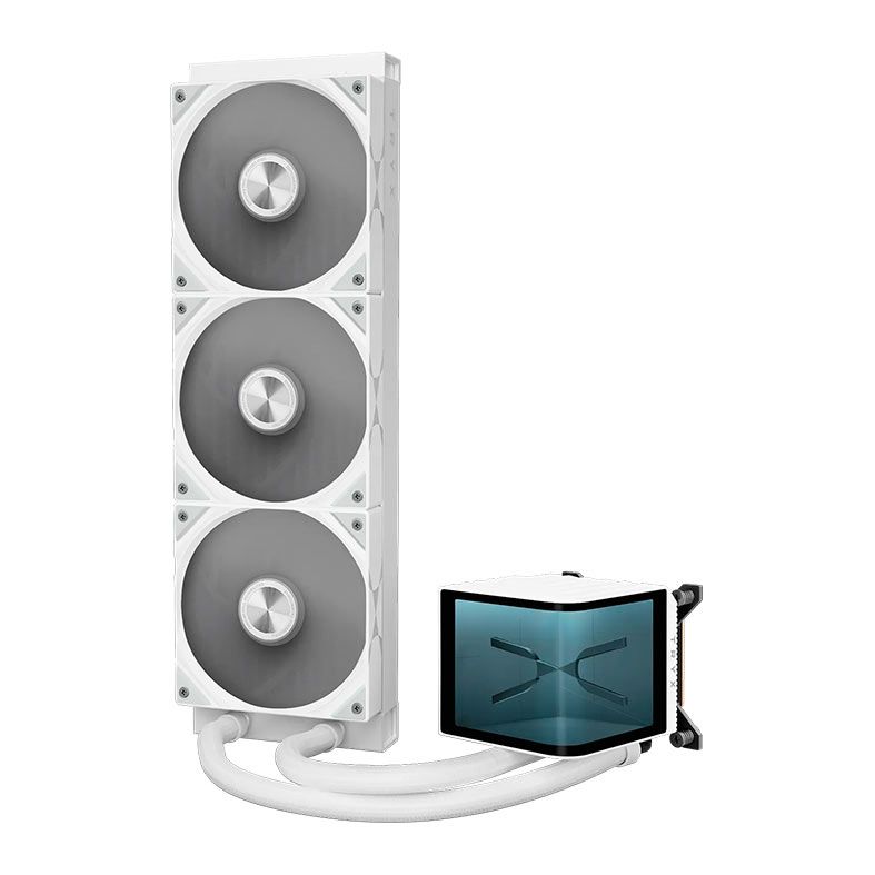 Water Cooler Tryx Panorama, Display 3D AMOLED 6.5 Pol, 360mm, Branco, L-P360N-DS3M-G1W