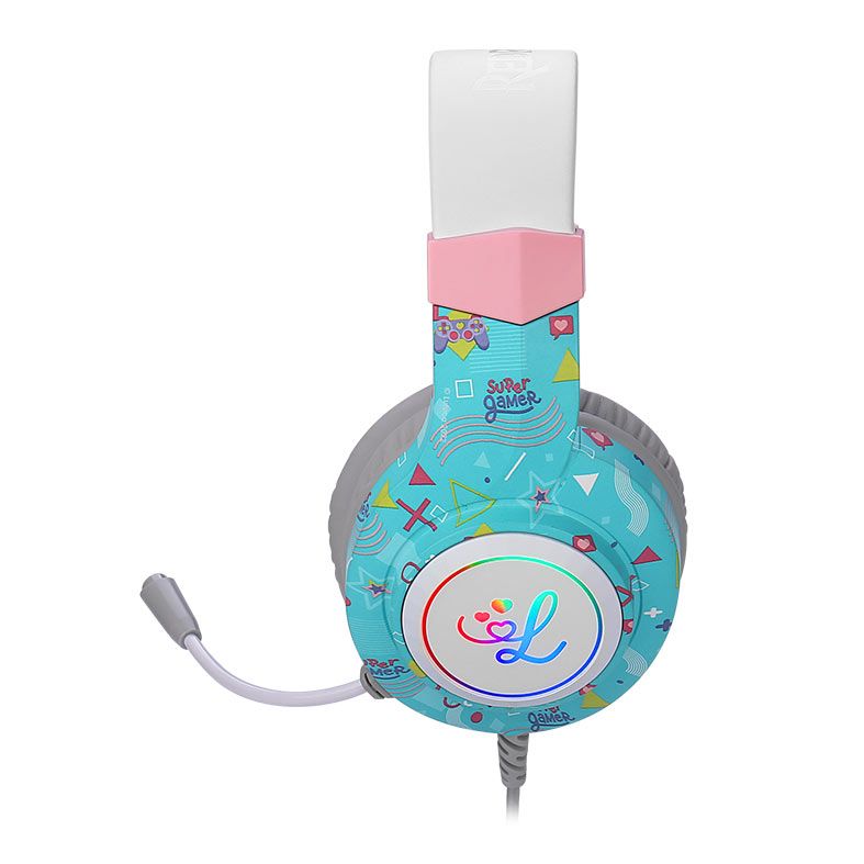 Headset Gamer Redragon Luluca, RGB, Drivers 50mm, Azul e Cinza, L260RGB