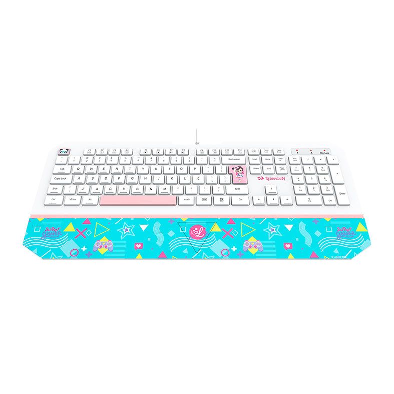 Teclado Gamer Redragon Luluca, Branco, L502