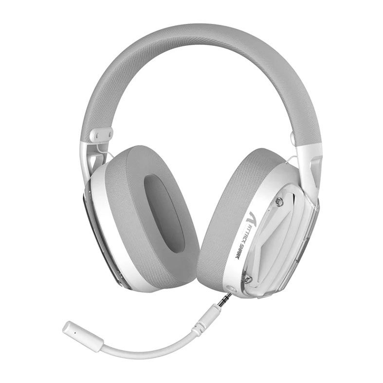 Headset Gamer Attack Shark L60, Drivers 40mm, PC/PS4, Tri-Mode, Branco, L60-WH