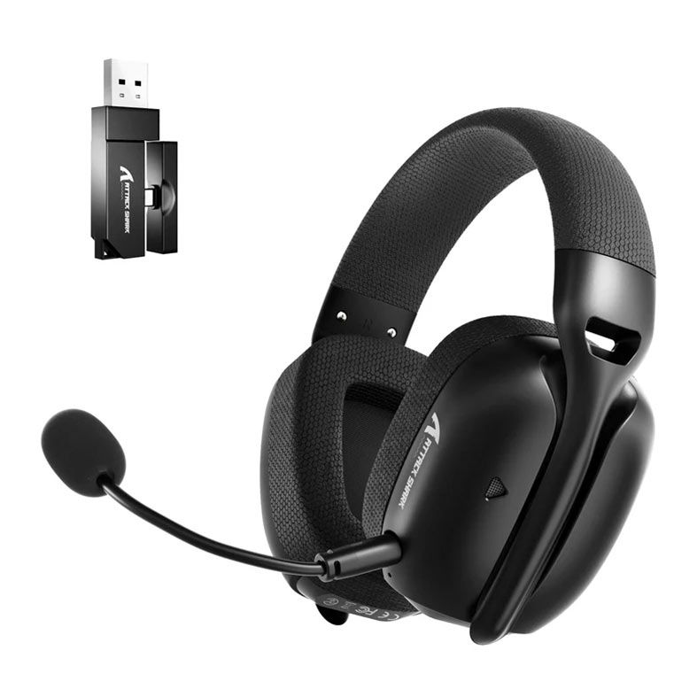 Headset Gamer Attack Shark L80 Pro, Drivers 40mm, Para PC/PS4/PS5/Xbox/Nintendo Switch, Tri-Mode, Preto, L80PRO-BLACK
