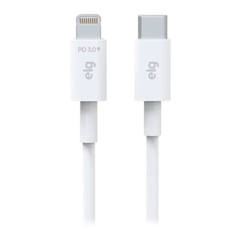 Cabo USB Tipo-C Para Lightning ELG, 1m, Branco, L810PD