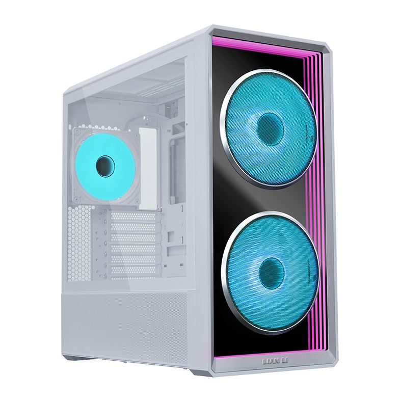 Gabinete Gamer Lian Li Lancool 217 Infinity, Mid-Tower, Lateral de Vidro, Com 3 Fans, Branco, LAN217INFW
