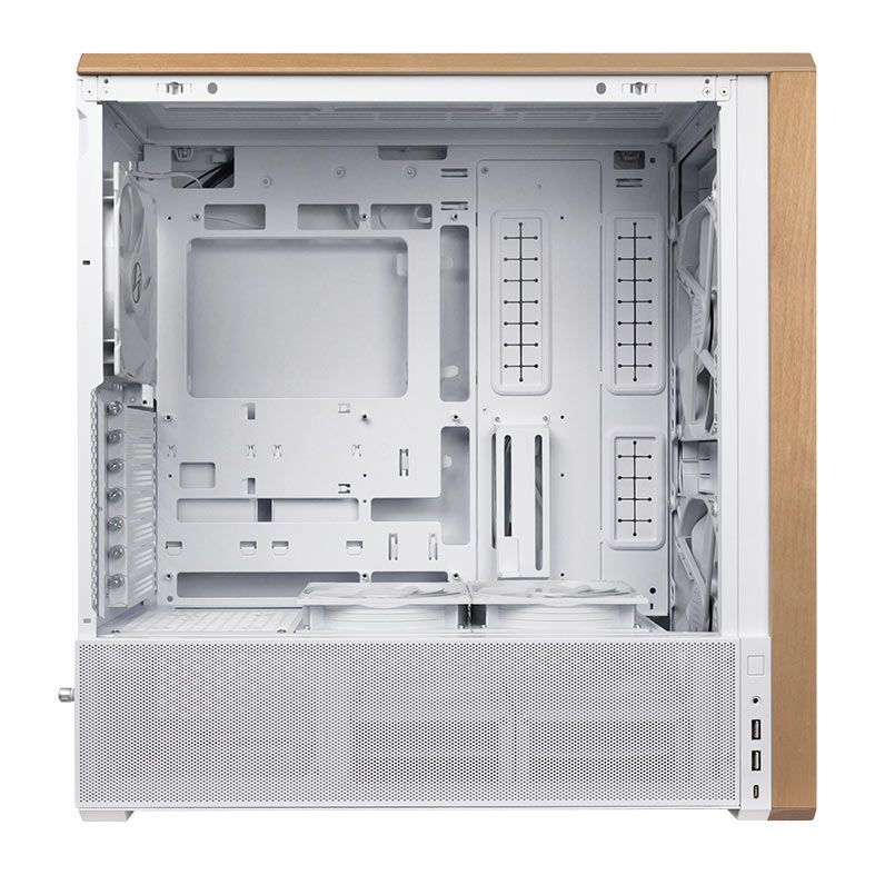 Gabinete Gamer Lian Li Lancool 217, Mid-Tower, Lateral de Vidro, Com 5 Fans, Branco, LAN217W