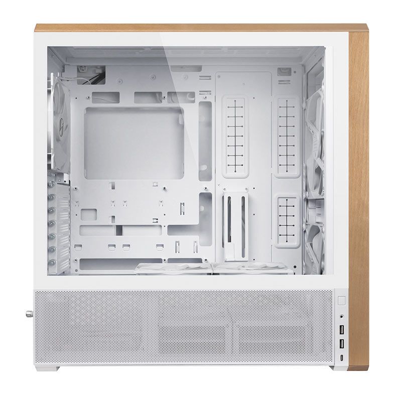 Gabinete Gamer Lian Li Lancool 217, Mid-Tower, Lateral de Vidro, Com 5 Fans, Branco, LAN217W
