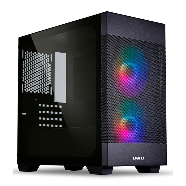 Gabinete Gamer Lian LI Lancool 205M Mesh, RGB, Mid-Tower, Lateral De Vidro, Com 2 Fans, Preto, LANC205M-MESH-BK