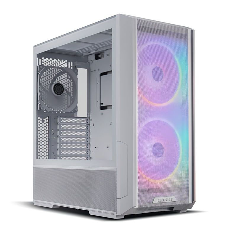 Gabinete Gamer Lian Li Lancool 216, RGB, Lateral de Vidro, Com 2 Fans, Branco, LANCOOL216RW