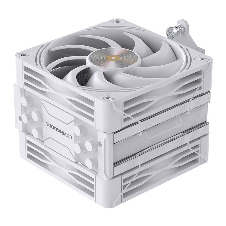 Cooler Para Processador Loving Cool K4000W, 2x120mm, Branco, LC-K4000W