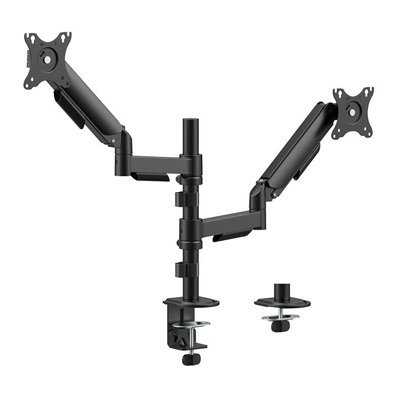 Suporte Articulado Para 2 Monitores Brateck LDT97-C024PE, 17 Pol a 32 Pol, Preto, LDT97-C024PE