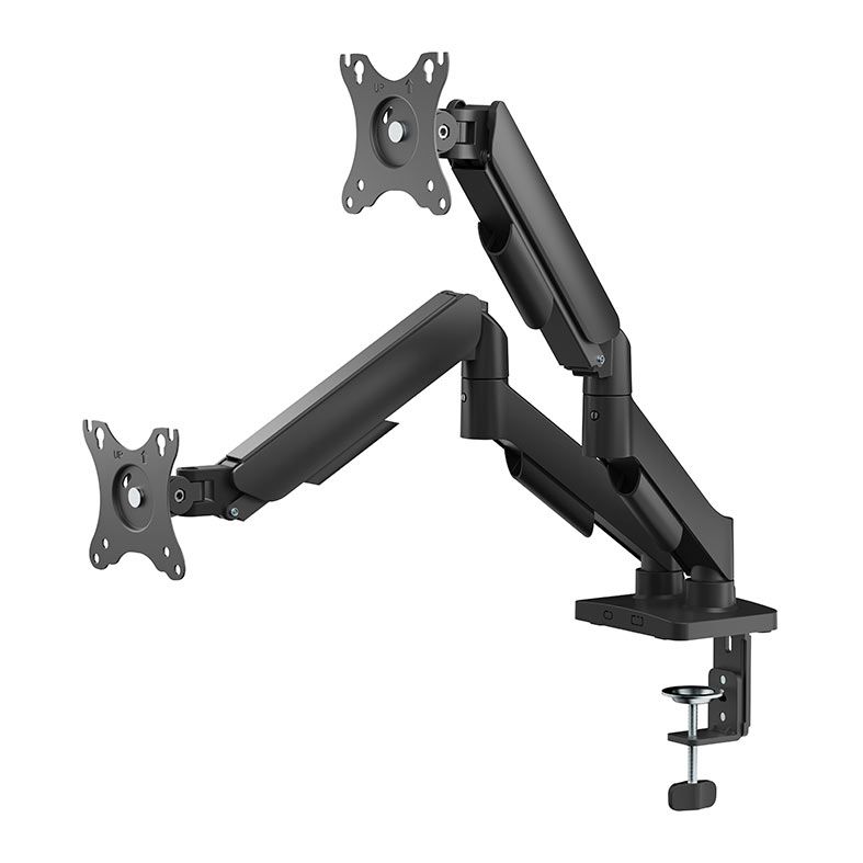 Suporte Articulado Para 2 Monitores Brateck LDT97-C024UCE, 17 Pol a 32 Pol, Preto, LDT97-C024UCE