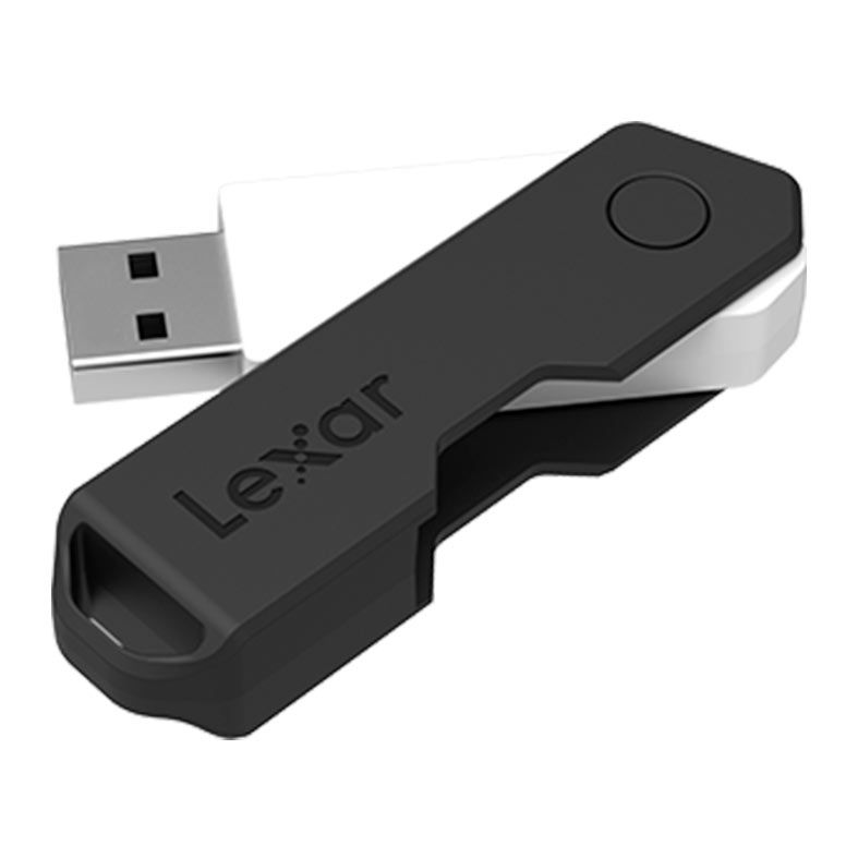 Pen Drive Lexar TwistTurn2 JumpDrive, 64GB, USB 2.0, Preto, LJDTT2-64GABNABK