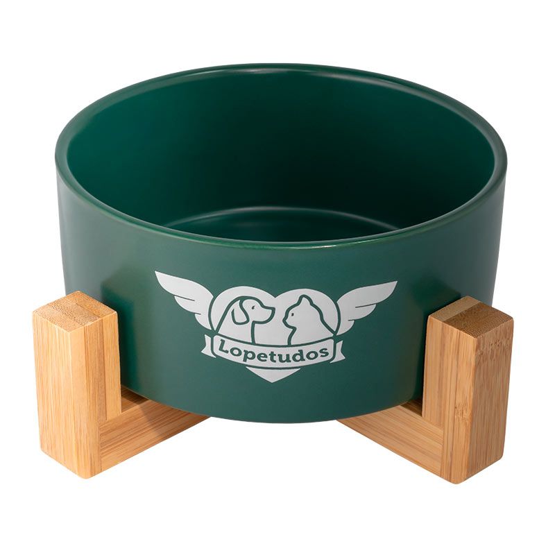 Comedouro Lopetudos CleanCeram1, 750ml, Verde, LP-CMCR-GRN750