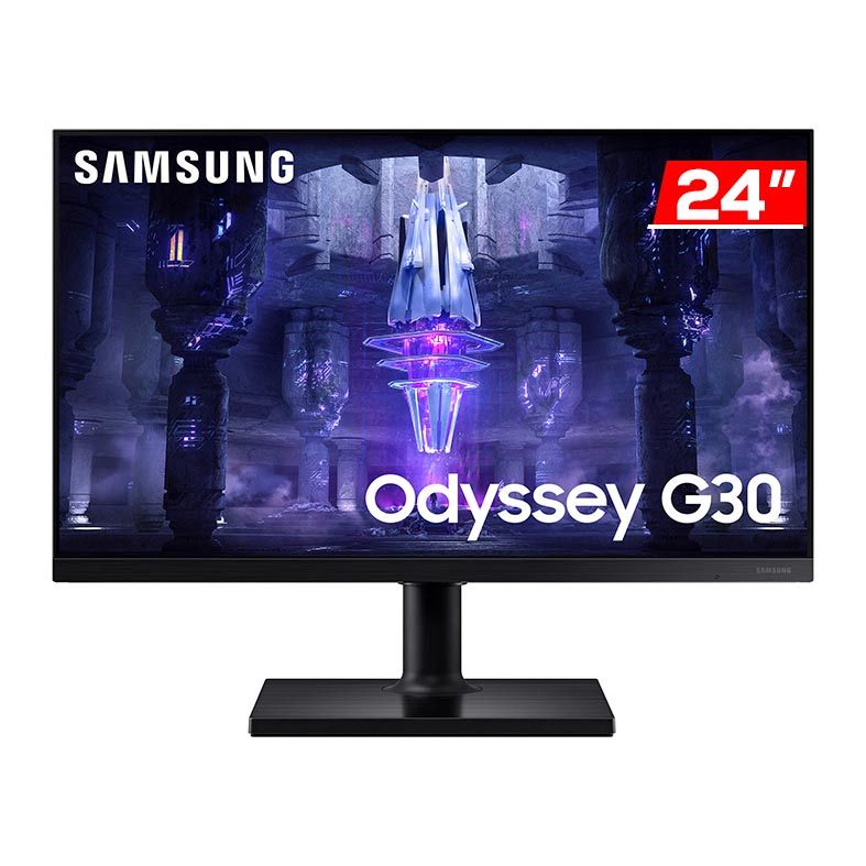 OPENBOX - Monitor Gamer Samsung Odyssey G30, 24 Pol VA, FHD, 1ms, 144Hz, FreeSync, HDMI/DP, LS24BG300ELMZD