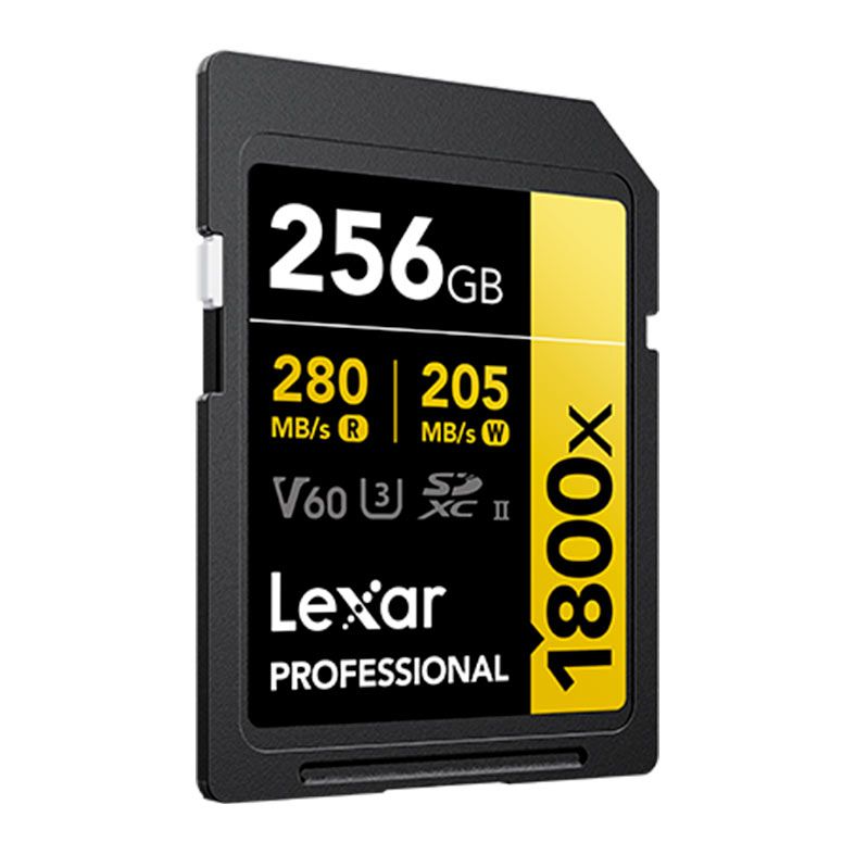 Cartao de Memoria Lexar Professional 1800x Gold Series, 256GB, SDXC UHS-II, LSD1800256G-BNNNU