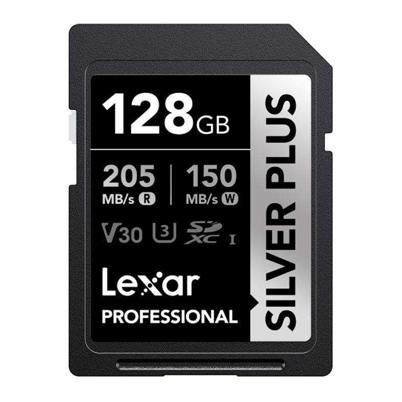 Cartao de Memoria Lexar Professional Silver Plus, 128GB, SDXC UHS-I, LSDSIPL128G-BNNNU