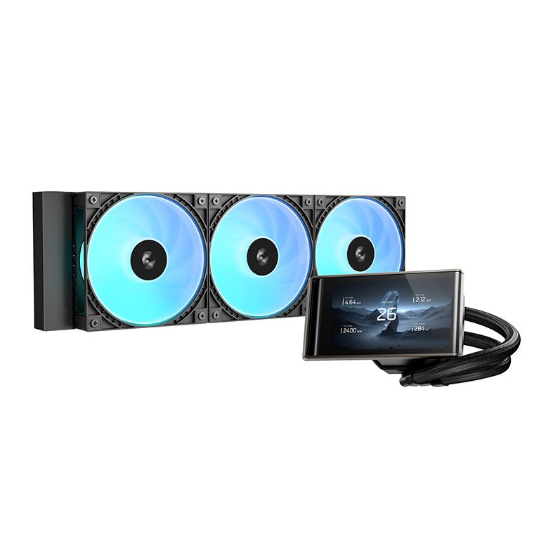 Water Cooler Deepcool LT360 Vision, ARGB, Com Tela IPS LCD 4.5, 120mm, Preto, LT360VISION-BKAMMC-G-1