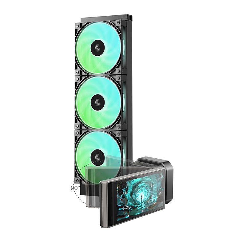 Water Cooler Deepcool LT360 Vision, ARGB, Com Tela IPS LCD 4.5, 120mm, Preto, LT360VISION-BKAMMC-G-1