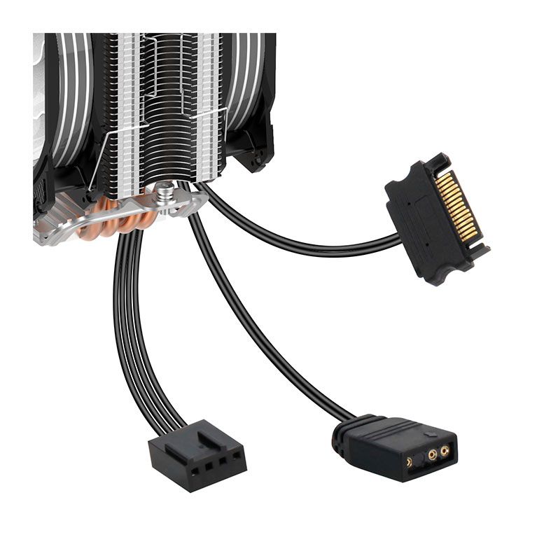 Cooler Para Processador Alseye M120D-B, ARGB, 120mm, M120D-B
