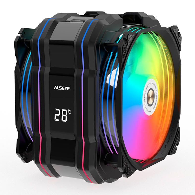 Cooler Alseye Max M120D Plus II, ARGB, 120mm, Preto, M120D-PLUSIIBK