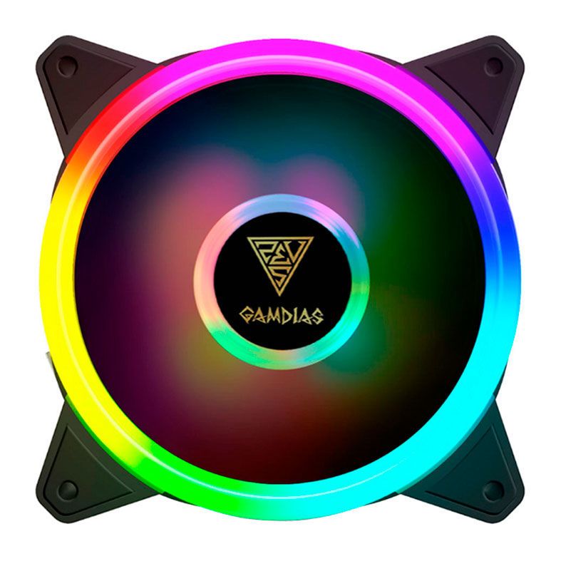 Kit Ventoinhas Gamdias Aeolus M2 1204R RGB 4x120mm com Controle, M2-1204R