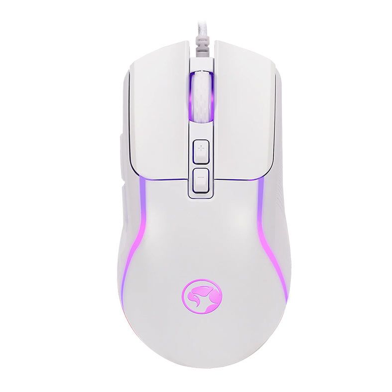 Mouse Gamer Marvo Capo 20, RGB, 8000DPI, 7 Botoes, Branco, M292-WH