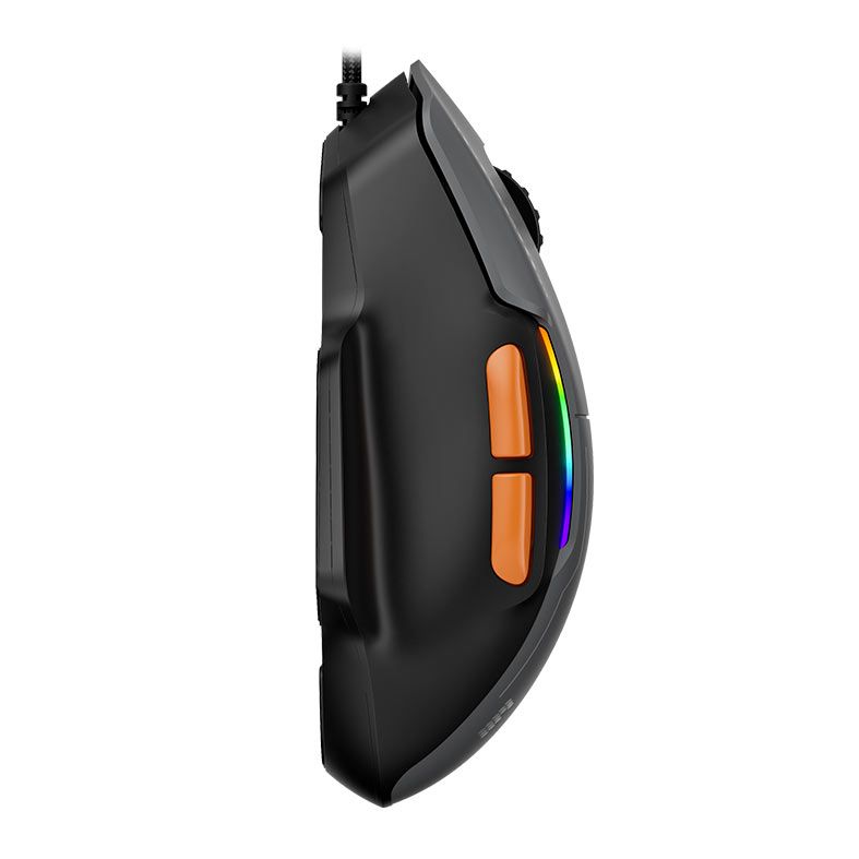 Mouse Gamer Marvo Duke 50, RGB, 12800DPI, 6 Botoes, Cinza e Laranja, M368