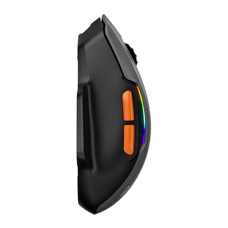 Mouse Gamer Marvo Duke 50W, RGB, 12800DPI, 6 Botoes, Tri-mode, Cinza e Laranja, M368W
