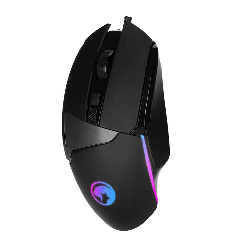 Kit Marvo 02, Teclado Gamer Rainbow USB, Mouse 12800DPI USB, Mousepad 900X400x3mm, Preto, MARVO-KIT02