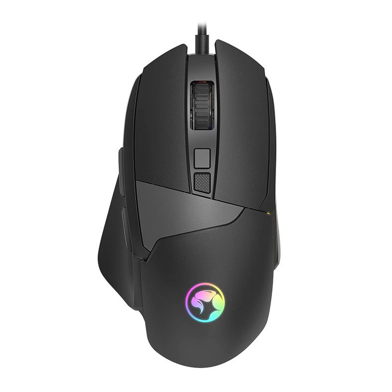 Kit Marvo 02, Teclado Gamer Rainbow USB, Mouse 12800DPI USB, Mousepad 900X400x3mm, Preto, MARVO-KIT02